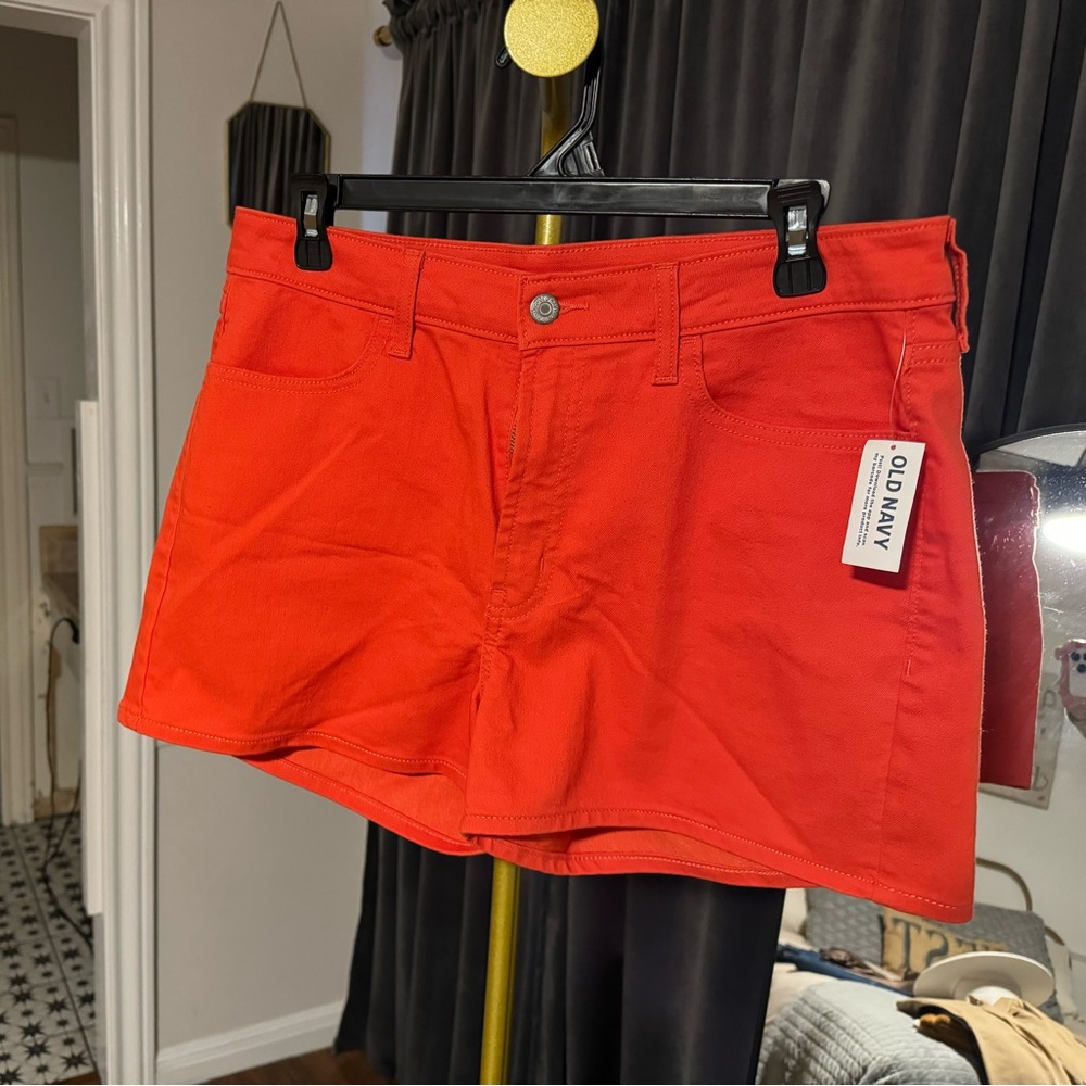 NWT Old Navy Shorts Size 12  Red/Orange Color. Very Vibrant